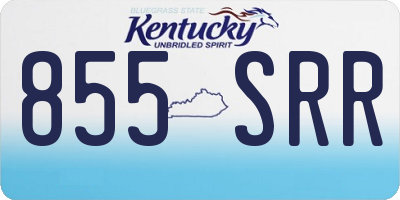 KY license plate 855SRR