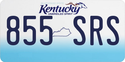 KY license plate 855SRS