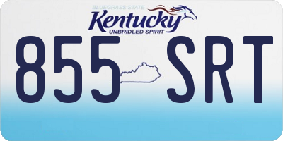 KY license plate 855SRT