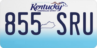 KY license plate 855SRU