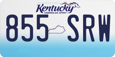 KY license plate 855SRW