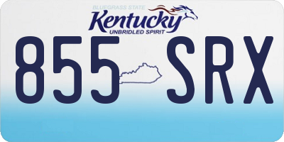 KY license plate 855SRX