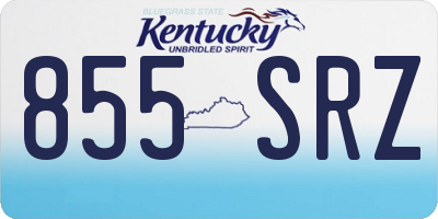 KY license plate 855SRZ