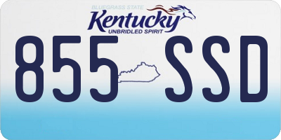 KY license plate 855SSD