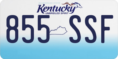 KY license plate 855SSF