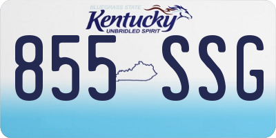 KY license plate 855SSG