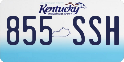 KY license plate 855SSH