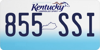 KY license plate 855SSI