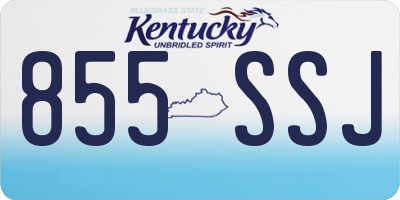 KY license plate 855SSJ