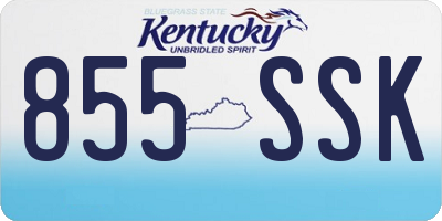 KY license plate 855SSK