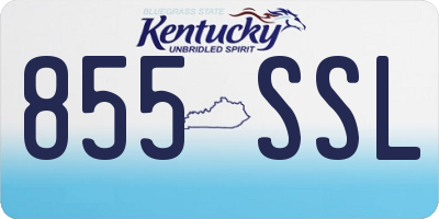 KY license plate 855SSL