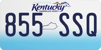 KY license plate 855SSQ