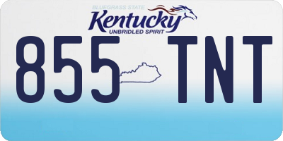 KY license plate 855TNT