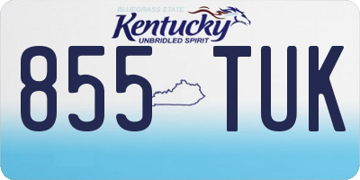 KY license plate 855TUK