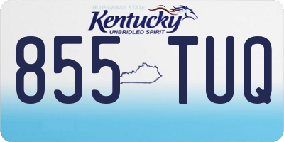 KY license plate 855TUQ