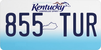 KY license plate 855TUR