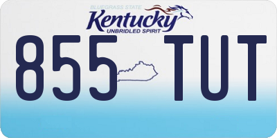 KY license plate 855TUT