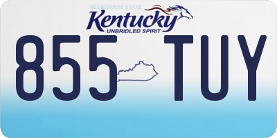 KY license plate 855TUY