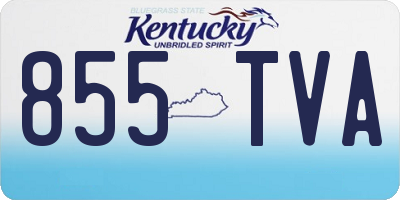 KY license plate 855TVA