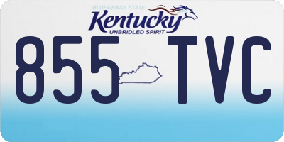 KY license plate 855TVC