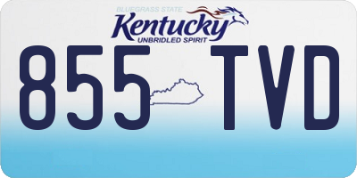 KY license plate 855TVD