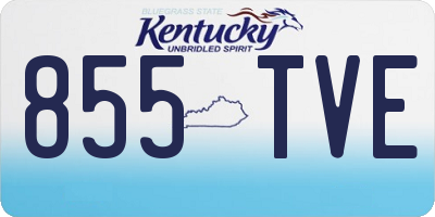 KY license plate 855TVE