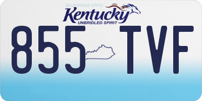 KY license plate 855TVF