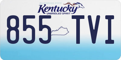 KY license plate 855TVI