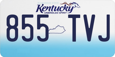 KY license plate 855TVJ