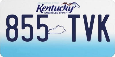KY license plate 855TVK