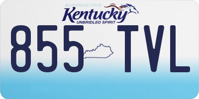 KY license plate 855TVL