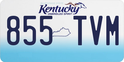 KY license plate 855TVM