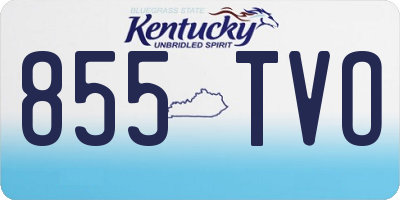 KY license plate 855TVO