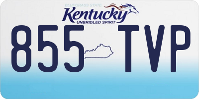 KY license plate 855TVP