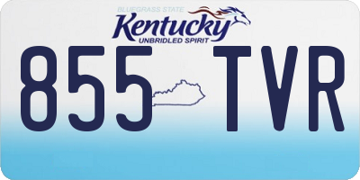 KY license plate 855TVR