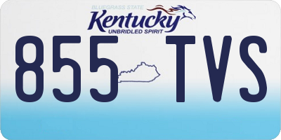 KY license plate 855TVS