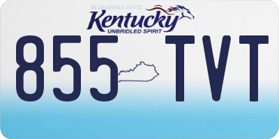 KY license plate 855TVT