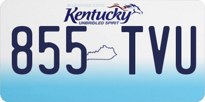 KY license plate 855TVU