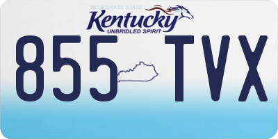 KY license plate 855TVX