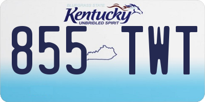 KY license plate 855TWT