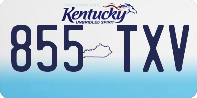 KY license plate 855TXV