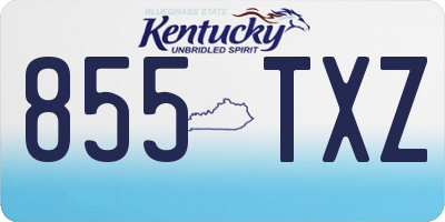 KY license plate 855TXZ