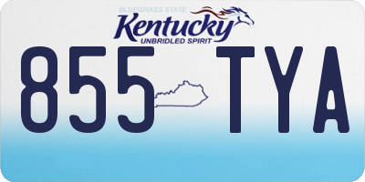 KY license plate 855TYA