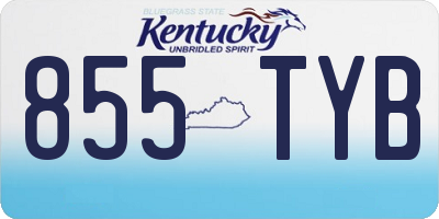 KY license plate 855TYB