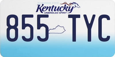 KY license plate 855TYC