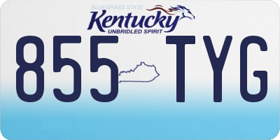KY license plate 855TYG
