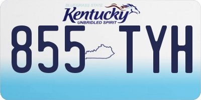 KY license plate 855TYH