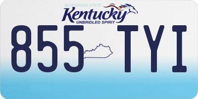 KY license plate 855TYI