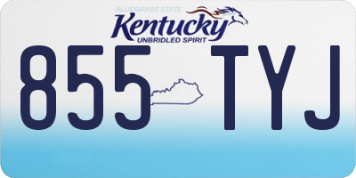 KY license plate 855TYJ