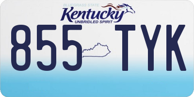 KY license plate 855TYK